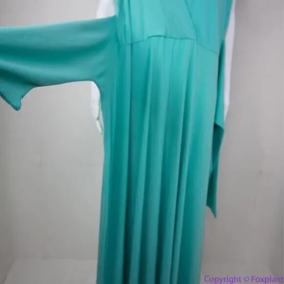 NEW Eloquii teal wrap front midi dress, women's plus size 18 - Picture 7 of 16